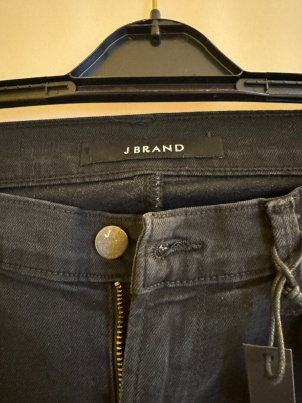 J Brand Black Skinny Jeans w/ Crystal Rhinestone Hem Detail — Size 28 - Picture 2 of 6